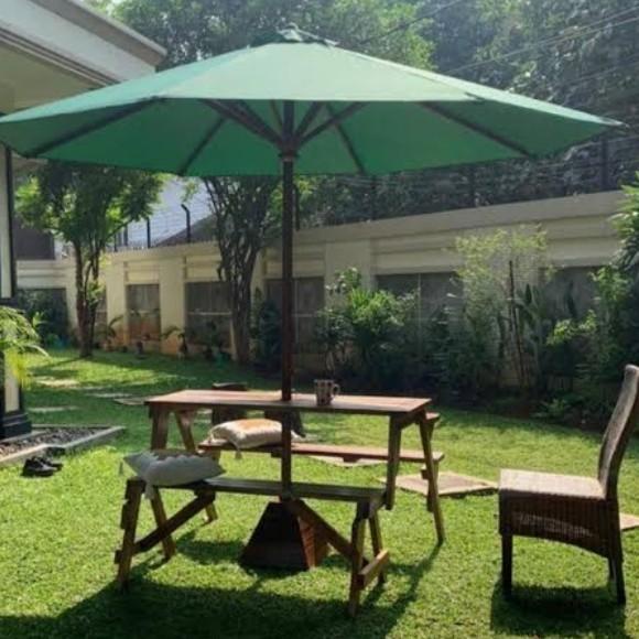 Meja Payung Cafe Outdoor / Meja Lipat Outdoor