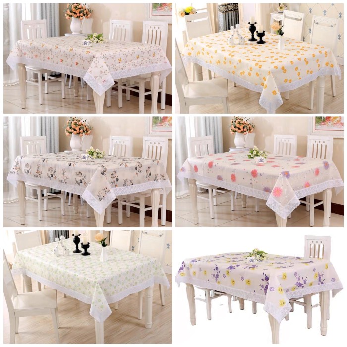 Terlaris Alas Taplak Meja Makan Renda Pvc Anti Air