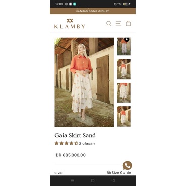 Gaia skirt size M-L wearingklamby