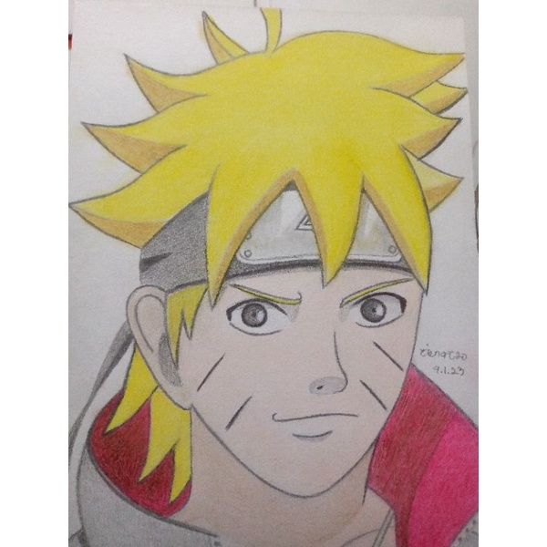 lukisan pensil warna/lukisan anime bruto/lukisan pensil/sketch wajah/sketch pensil/,anime bruto/hand