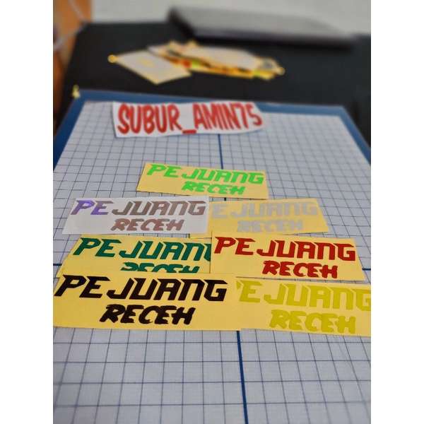 Stiker Pejuang  Rupiah Stiker Pejuang Receh