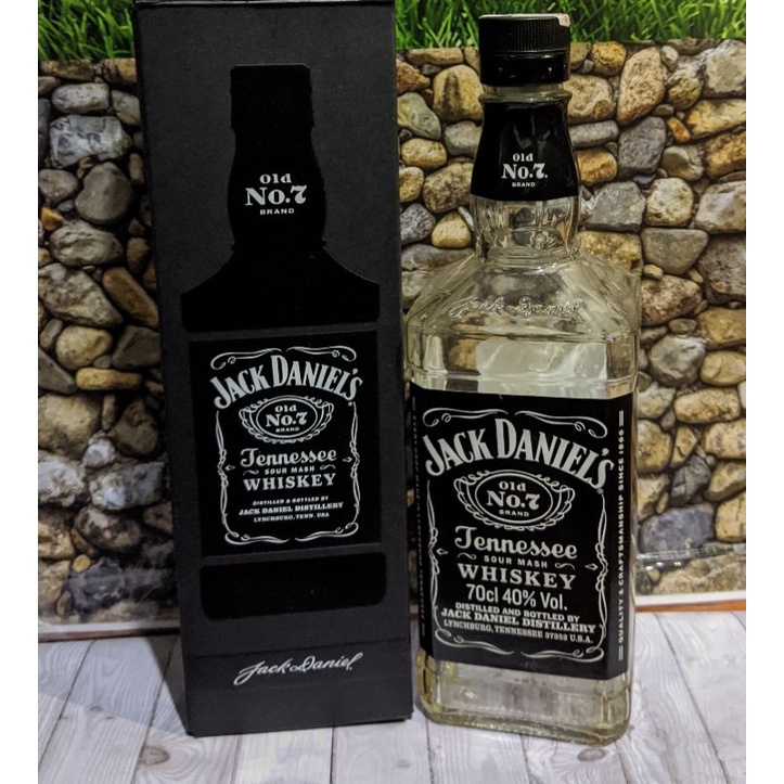 botol bekas minuman keras jack Daniel lengkap tutup botol bekas minuman miras botol only