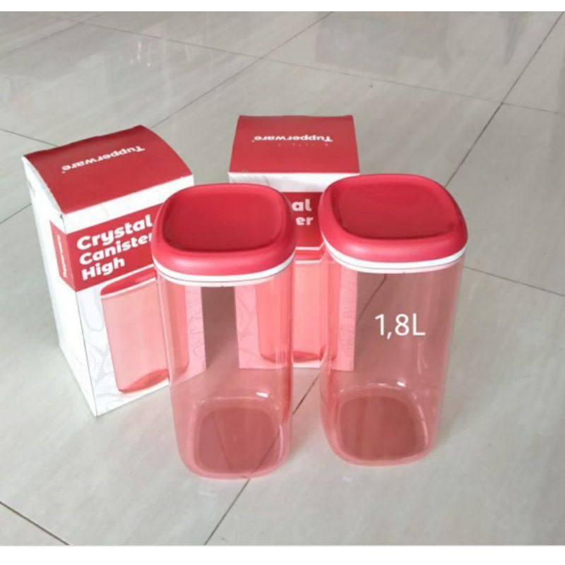 Toples crystal canister high tuperware  ecer 1 pcs
