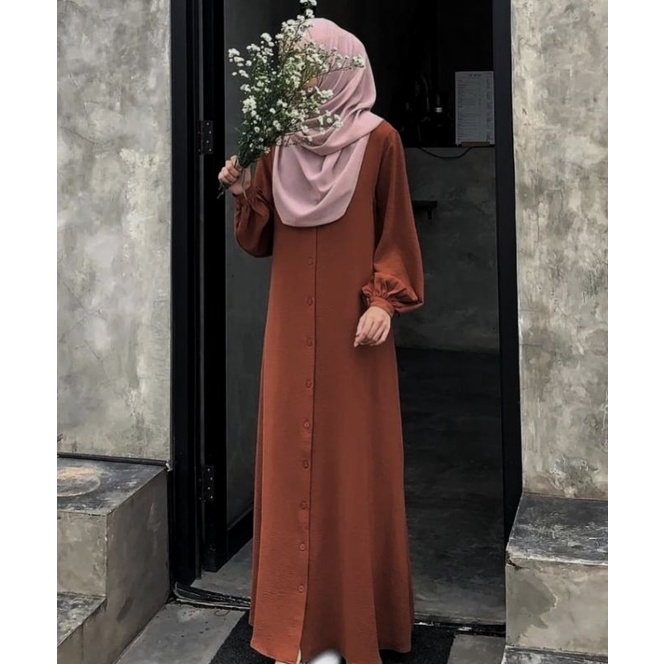 NAURA DRESS MAXY CRINGKEL AIRFLOW GAMIS FULL KANCING