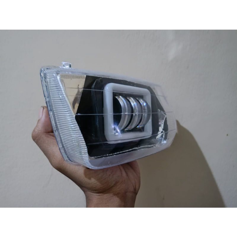 lampu depan grand set daymaker 3 mata 2 mode reflektor lampu grand set daymaker mini 3mata daymaker 