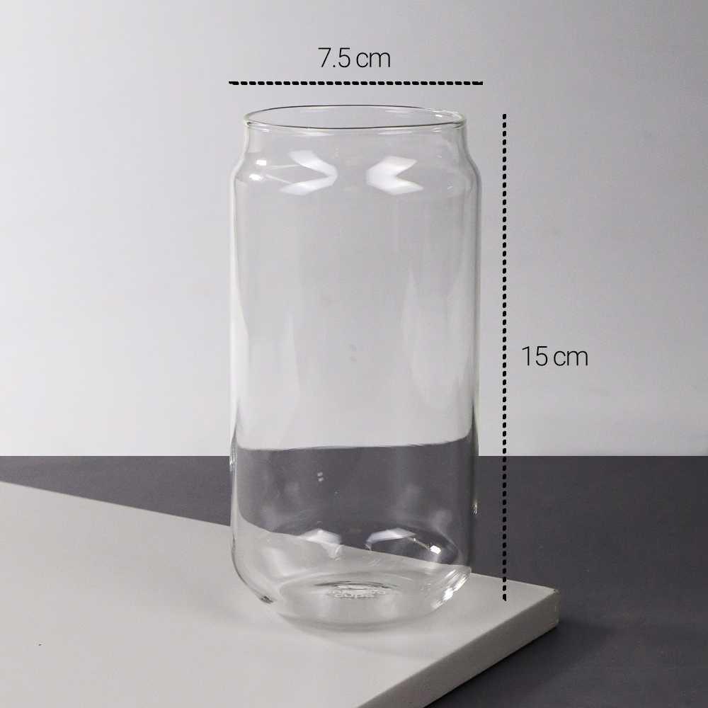 One Two Cups Gelas Minuman Kaleng Can Shape Borosilicate Glass 550ml XX186