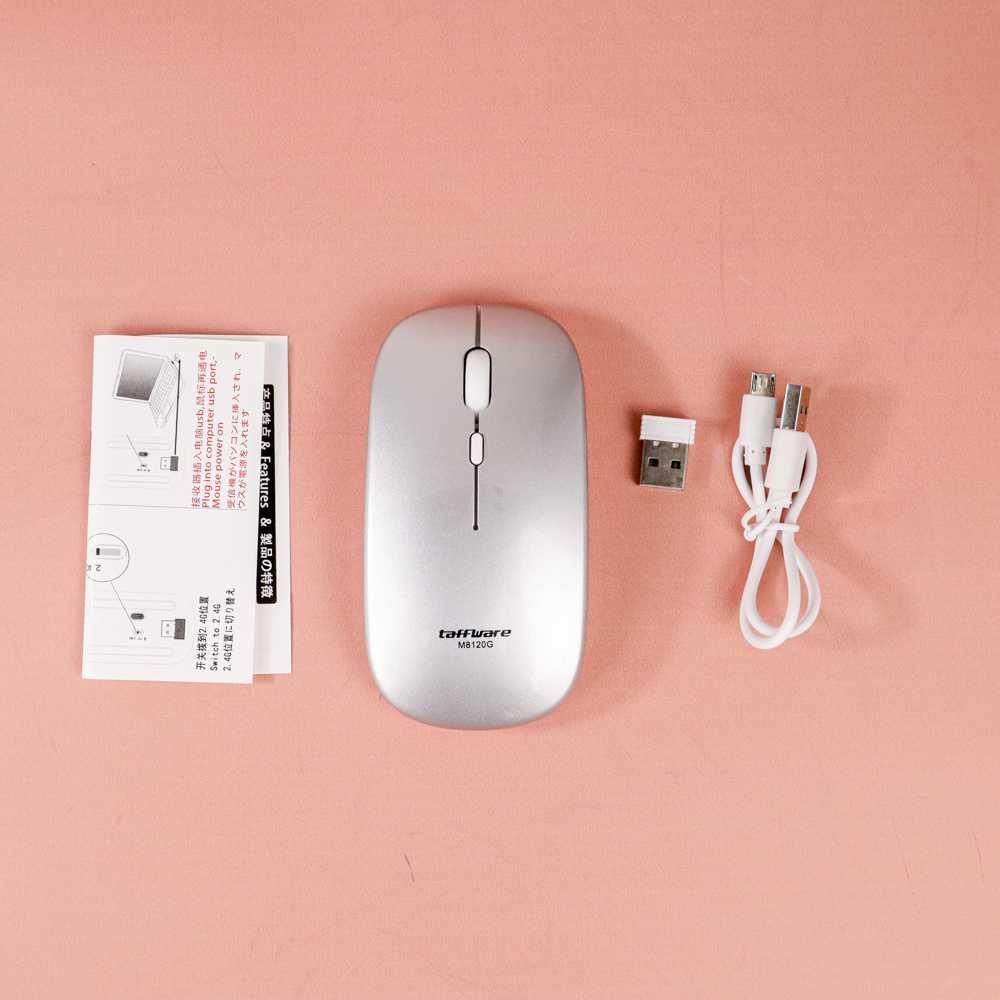 Taffware Mouse Bluetooth 5.2 &amp; Wireless 2.4G Rechargeable 8120G