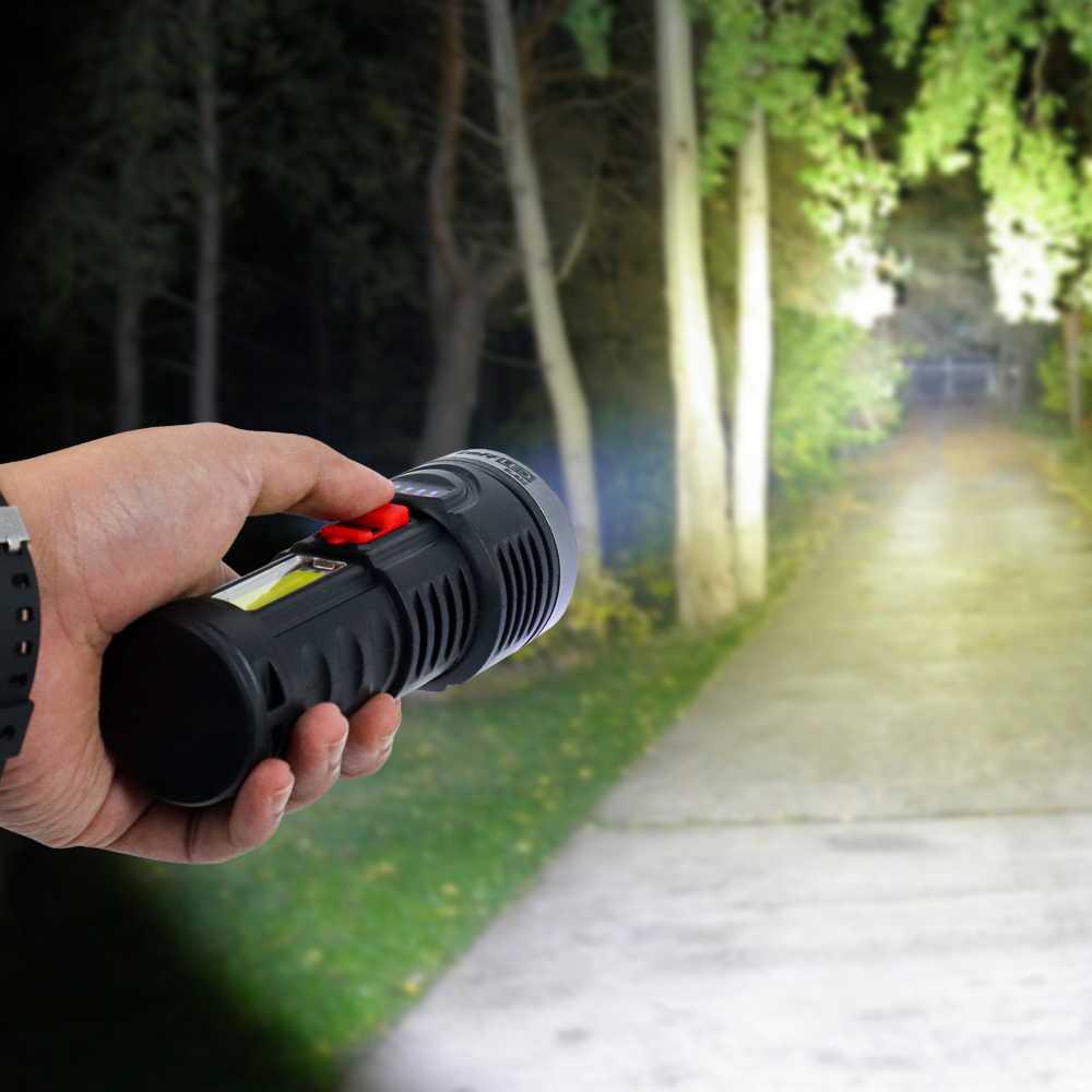 TaffLED Senter LED Waterproof USB Cree XPE+COB 7800 Lumens L-822