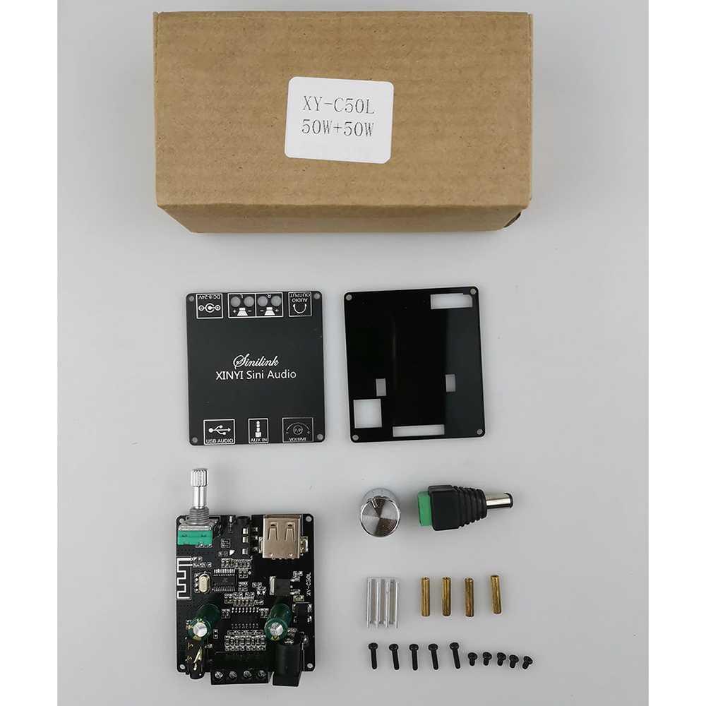 Sinilink XINYI Audio Amplifier Stereo HiFi Bluetooth 5.0 Class D 2x50W Y-C50L