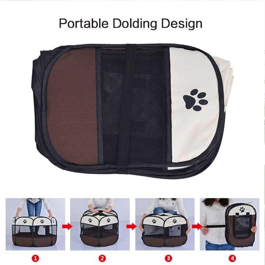 VOOPET Kandang Lipat Hewan Peliharaan Pet Cage Folding Small L00