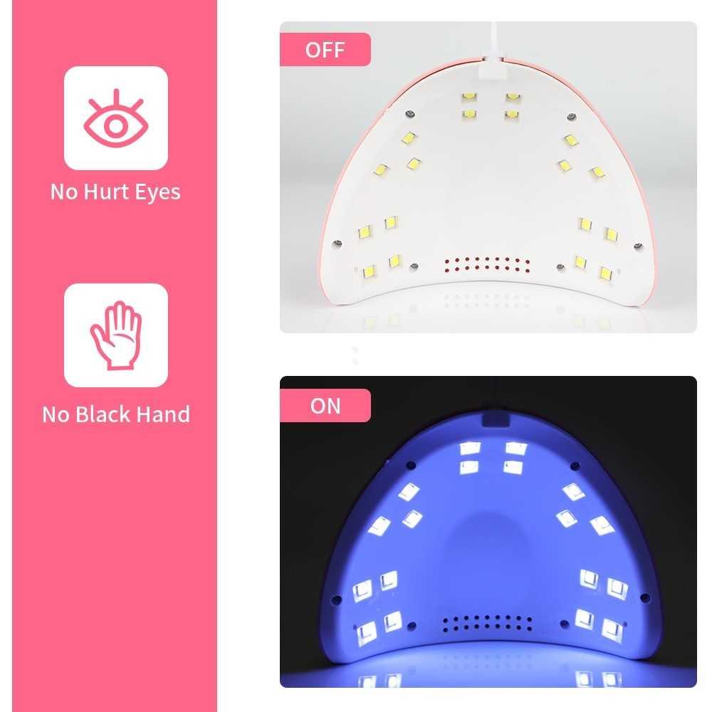 OBIZOL Pengering Kutek UV Lamp Nail Dryer USB Charge 54W INI-801