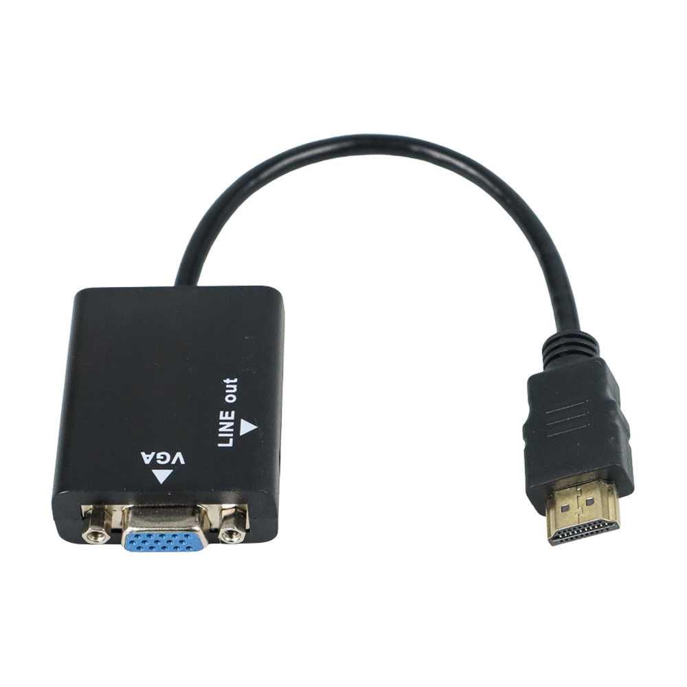 Taffware Kabel Adapter HDMI ke VGA Female Dengan Port Audio - HD008