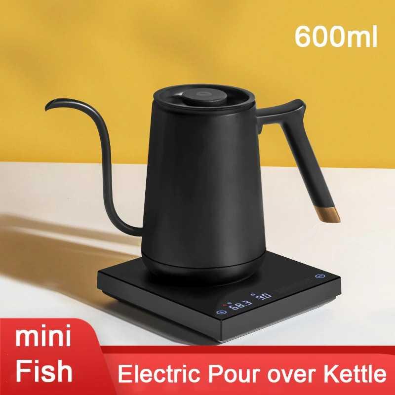 TIMEMORE Teko Pemanas Air Kettle 600ml Heater Base 1000W TM600ML Gelas Teko Teh Pemanas Air Listrik Teko Listrik Pemanas Air Air Tatakan Gelas Pemanas Air Hewan Peliharaan Teko Teh Listrik Pemanas Makanan Pemanas Tatakan Gelas Kayu Teko Pemanas Air