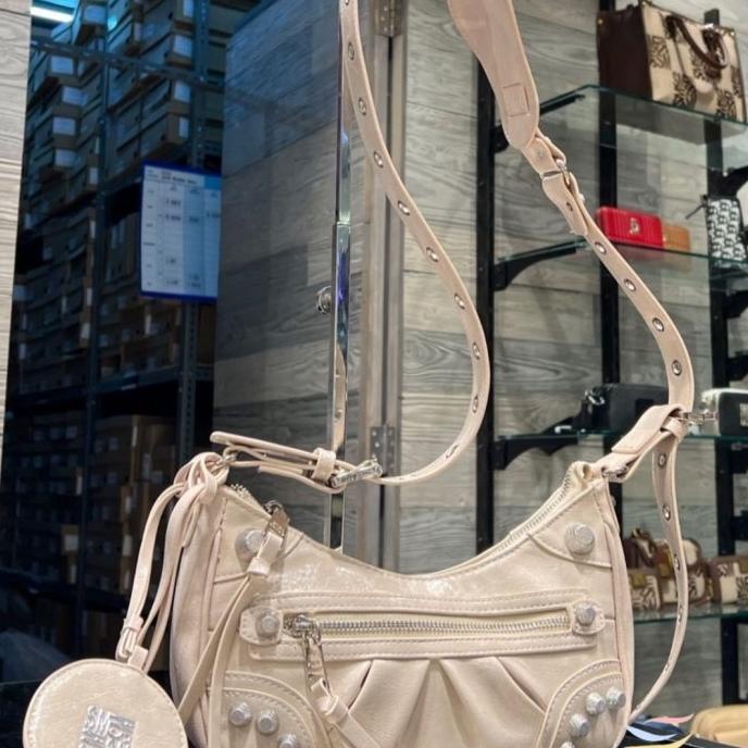 Best Seller Tas Steve Madden Hand Bag Bglowing Hobo Bone / Pink New Original Original