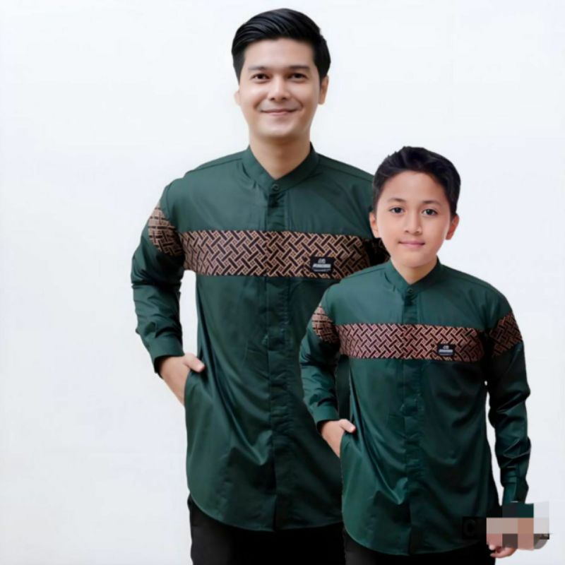 Baju Koko Pria Couple Ayah dan Koko Anak Laki Laki 1 - 12 Tahun Muslim Keluarga Lebaran 2024 Baju ko