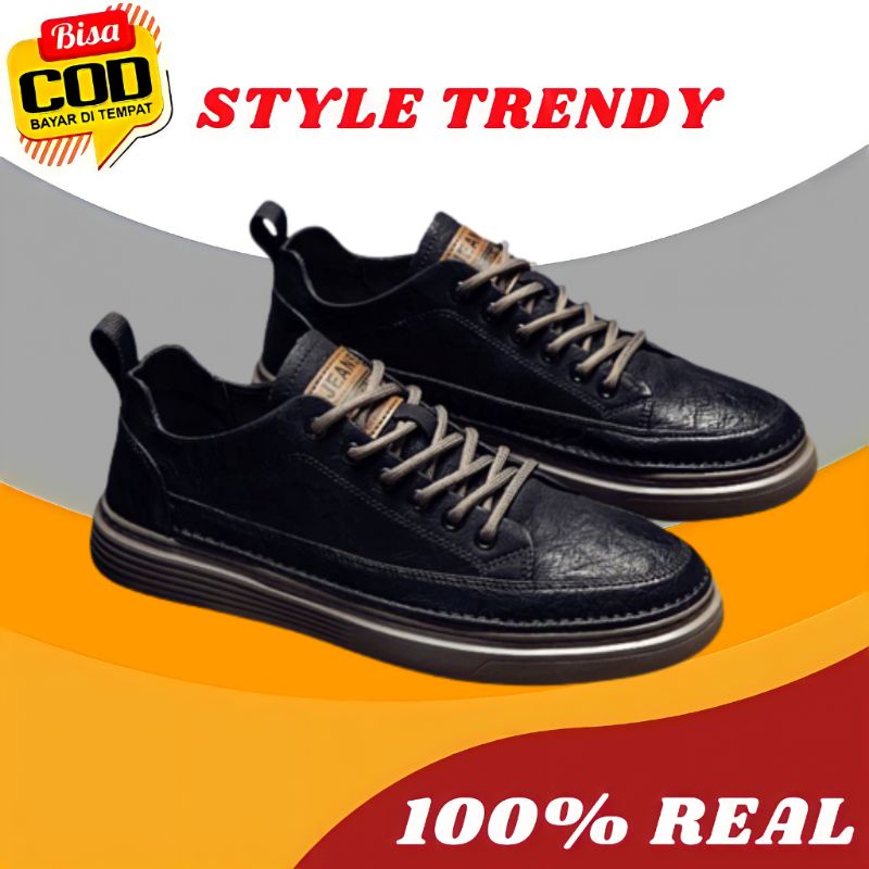 Sepatu kulit pria Import premium kasual shoes