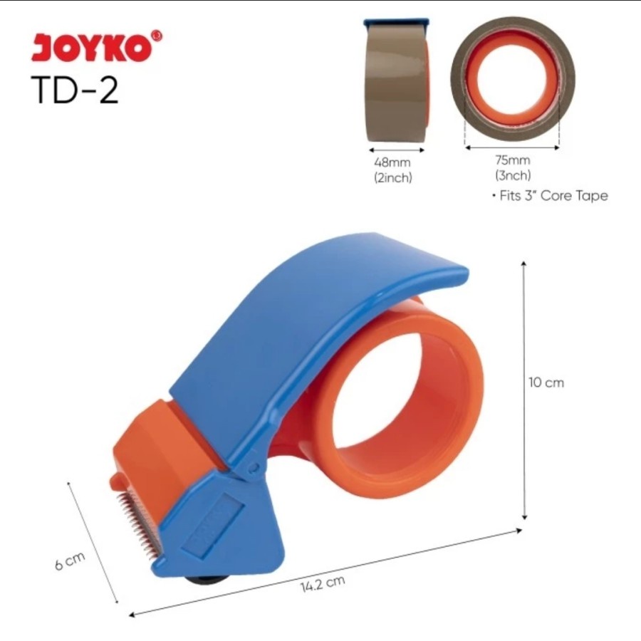 

Rumah Pemotong Lakban JOYKO TD2 Tape Cutter 48/45 mm Dispenser Isolasi