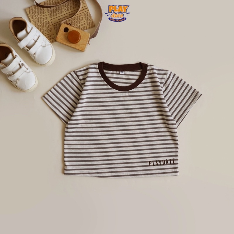 Playdate Baju Tshirt Kaos Korea Basic Oversizeted Oblong Anak Cowo Cewe 1 sampai 6 Tahun Pakaian Bayi Katun