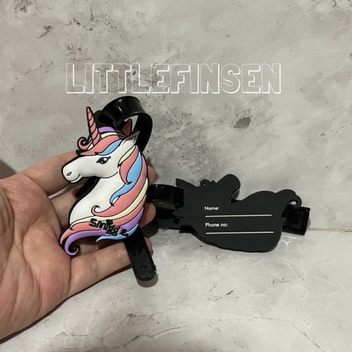 

name tag smiggle/smiggle id/name tag id with lanyard/name tag anak - unicorn
