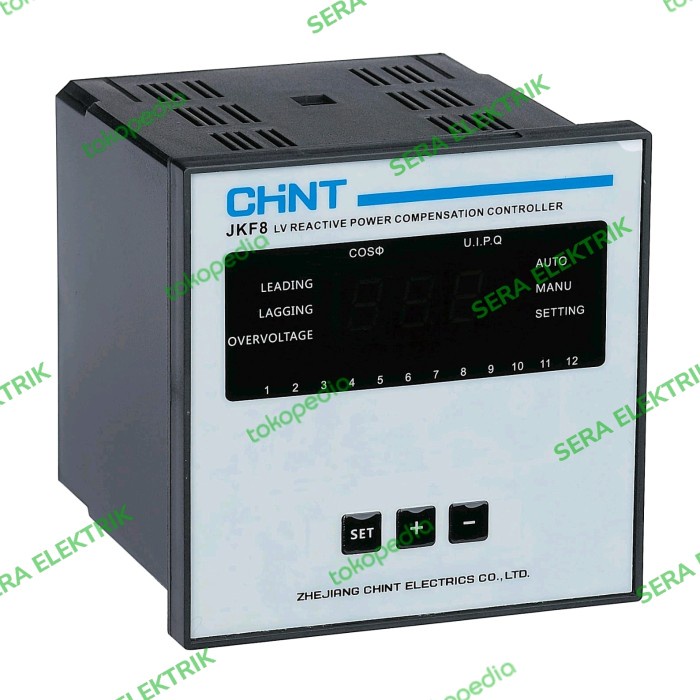 Terlaris Power Factor Controller Regulator 12Step Jkf8-12 380V Chint 507002