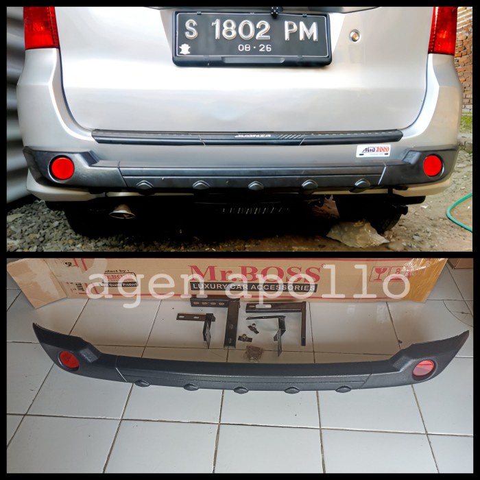 tanduk pengaman pelindung bumper belakang avanza 2005-2011