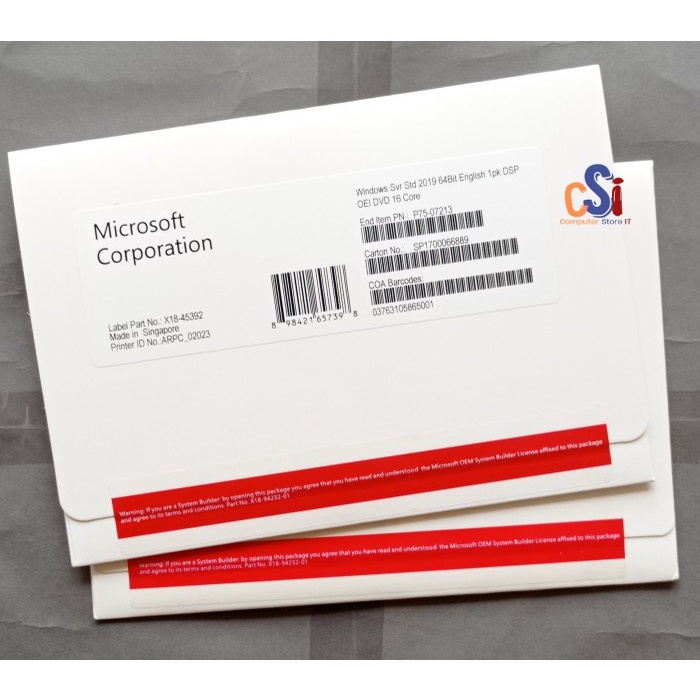 Lisensi Windows Server 2019 Standard 16 Core 5 Cal Fullpack Lifetime