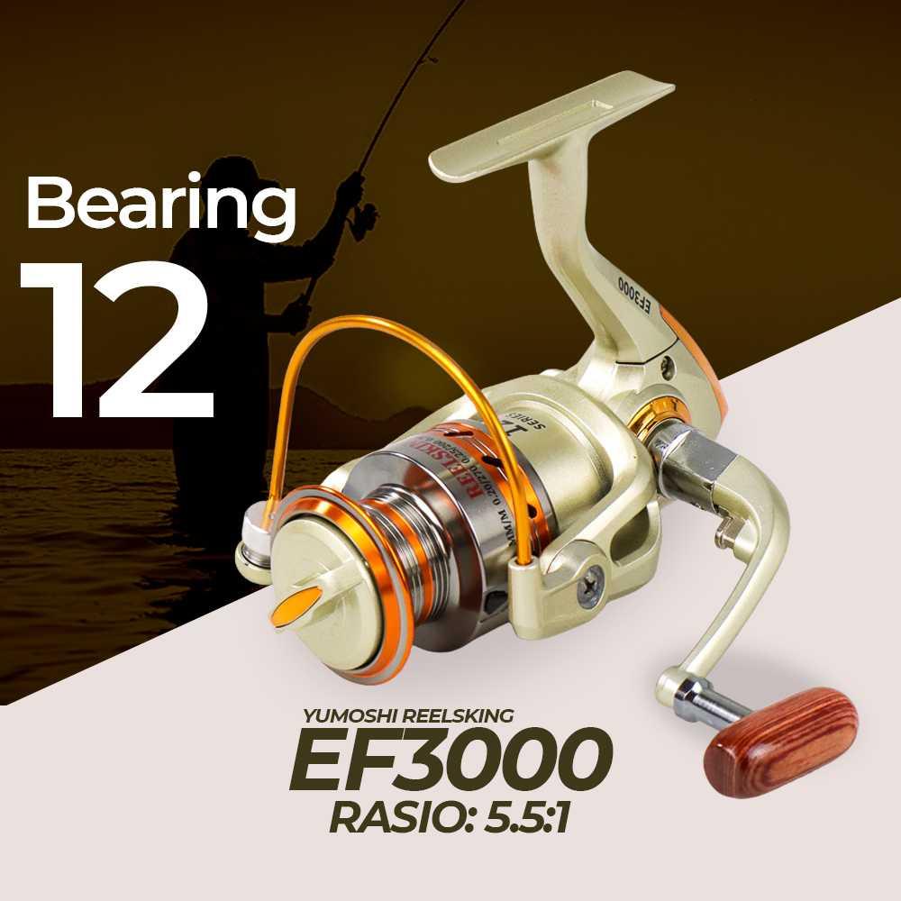 YUMOSHI REELSKING EF3000 Reel Pancing Spinning 12 Ball Bearing Pancing Reel Power Handle Ril Pancing Reel Pancing Power Handle Pancing Casting Rell Pancing Power Handle Casting Reel Pancing Mini Reel Casting Reel Baitcasting Real Pancing Power Handle Rell