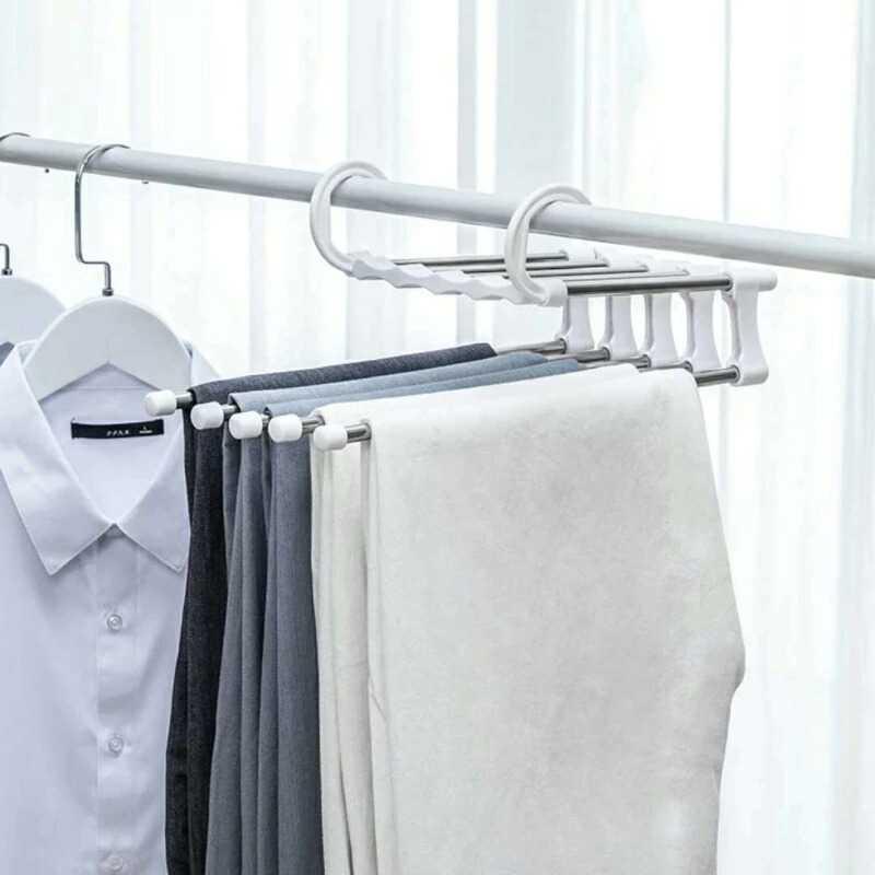 MIRIDITH Hanger Gantungan 5in1 Baju Celana Wardrobe Closet 1PCS SSC210 Gantungan Baju Baju Bayi Rak Baju Anak Hanger Baju Putih Gantungan Baju Dinding Gantungan Baju Berdiri Gantungan Baju Bayi Rak Gantungan Baju Kayu Putih Hiasan Dinding