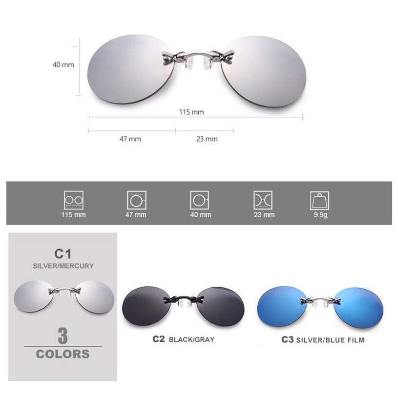 WEARKAPER Lensa Klip Kacamata Clip-on Sunglasses Matrix Morpheus E548