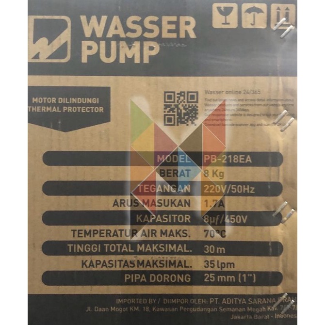 Pompa Pendorong Wasser Flow Switch