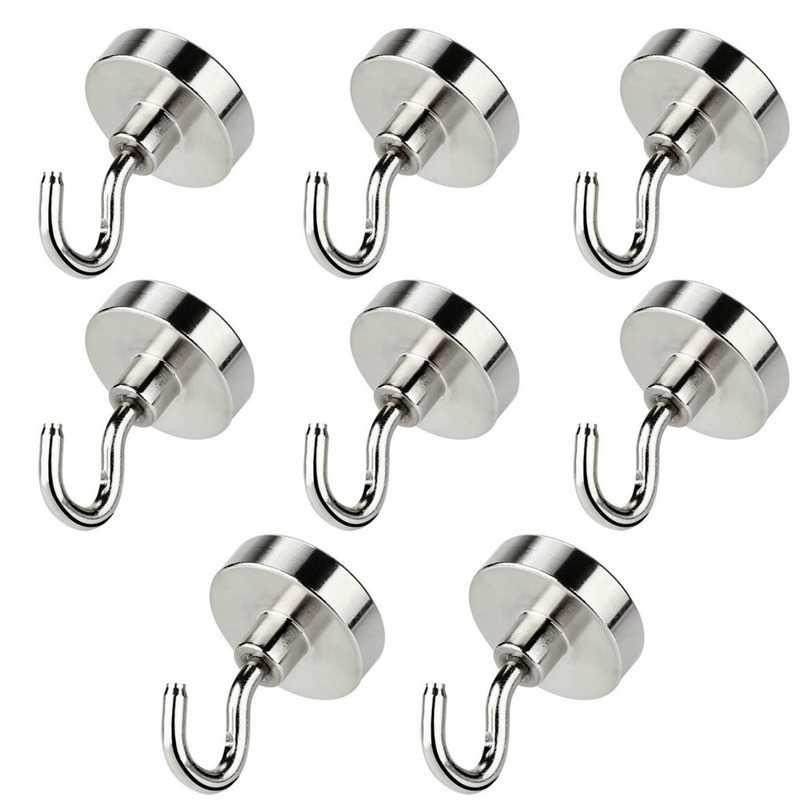 YOMI Magnet Gantungan Hook Strong Neodymium 20mm 8 PCS - D12 Gantungan Baju Baju Bayi Rak Baju Anak Hanger Baju Putih Gantungan Baju Dinding Gantungan Baju Berdiri Gantungan Baju Bayi Rak Gantungan Baju Kayu Putih Hiasan Dinding Aesthetic