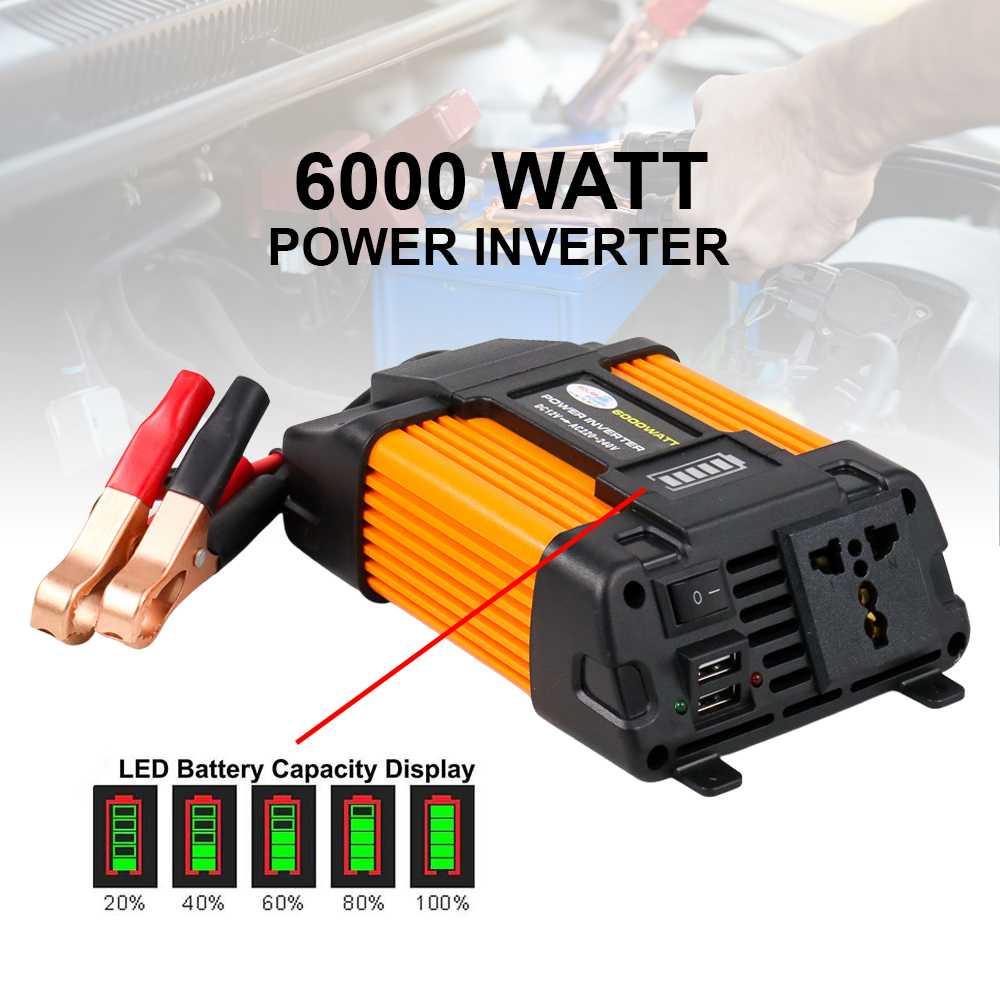 Tancredy Car Power Inverter Transformer DC 12V to AC 220V 6000W - Tcy101