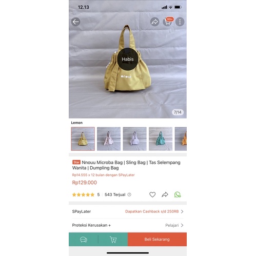 preloved micro dumpling bag nnouu