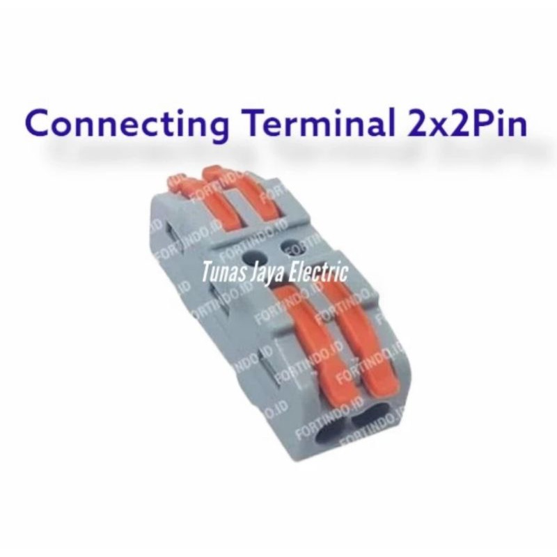 Penyambung Kabel CMK-422 2x2Pin Connecting Terminal 32A/250V FORT
