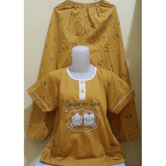 Baju Tidur Cp Jumbo Tessa ( Lengan Pendek Celana Panjang Jumbo )