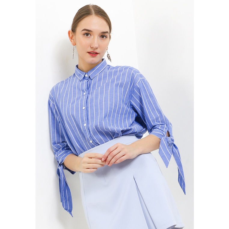 Kemeja Wanita 10pm Original Kombinasi Cewek Dengan Detail Katun Voice Perempuan