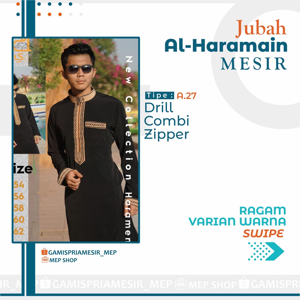 GAMIS PRIA AL HARAMAIN DRILL IMPORT MESIR ORIGINAL NON MANSET VIETNAM SAUDI LOKAL MADINAH SYIRKUH MA