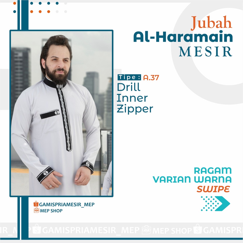 GAMIS PRIA AL HARAMAIN DRILL IMPORT MESIR ORIGINAL NON MANSET VIETNAM SAUDI LOKAL MADINAH SYIRKUH MA