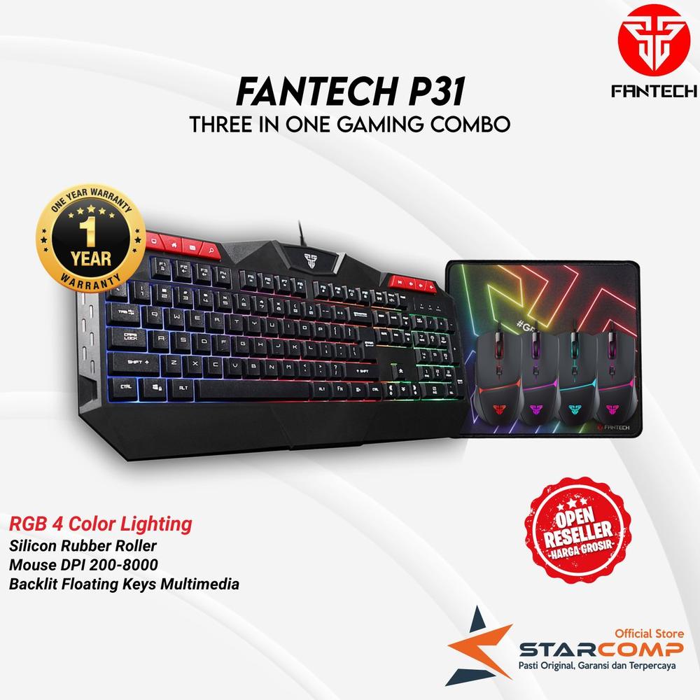 Fantech 3 in 1 Combo P31 Gaming Keyboard Mouse Mousepad