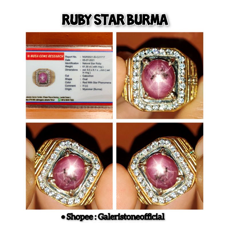 PERMATA RUBY BURMA STAR DELIMA