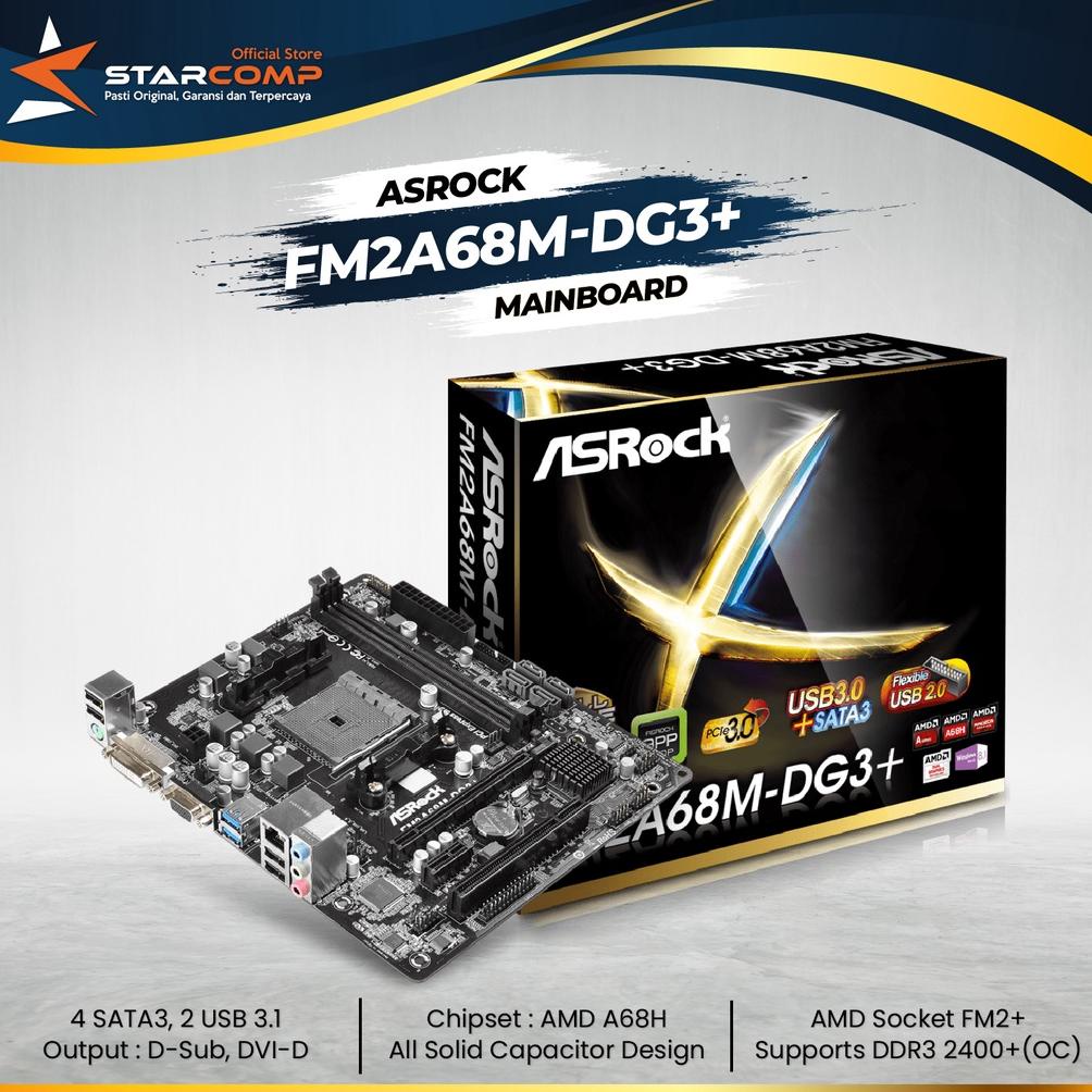 ASRock FM2A68M-DG3+ FM2+ AMD A68H DDR3 Motherboard