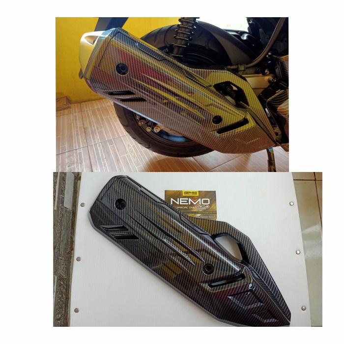 Cover Tutup Knalpot Pcx 160 Karbon / Tutup Tameng Knalpot Pcx