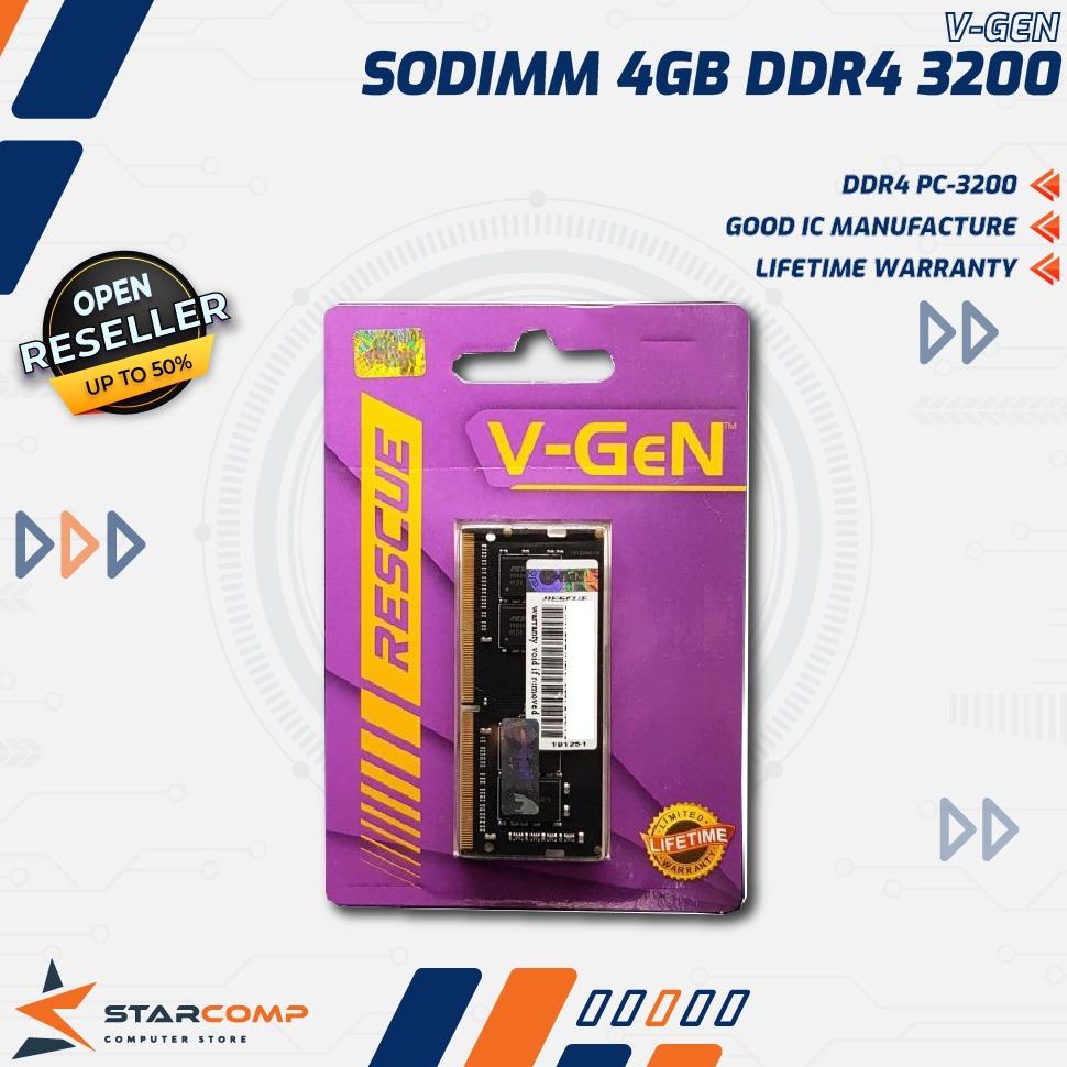 SODIMM DDR4 4GB 3200MHz V-GeN RESCUE  RAM VGen