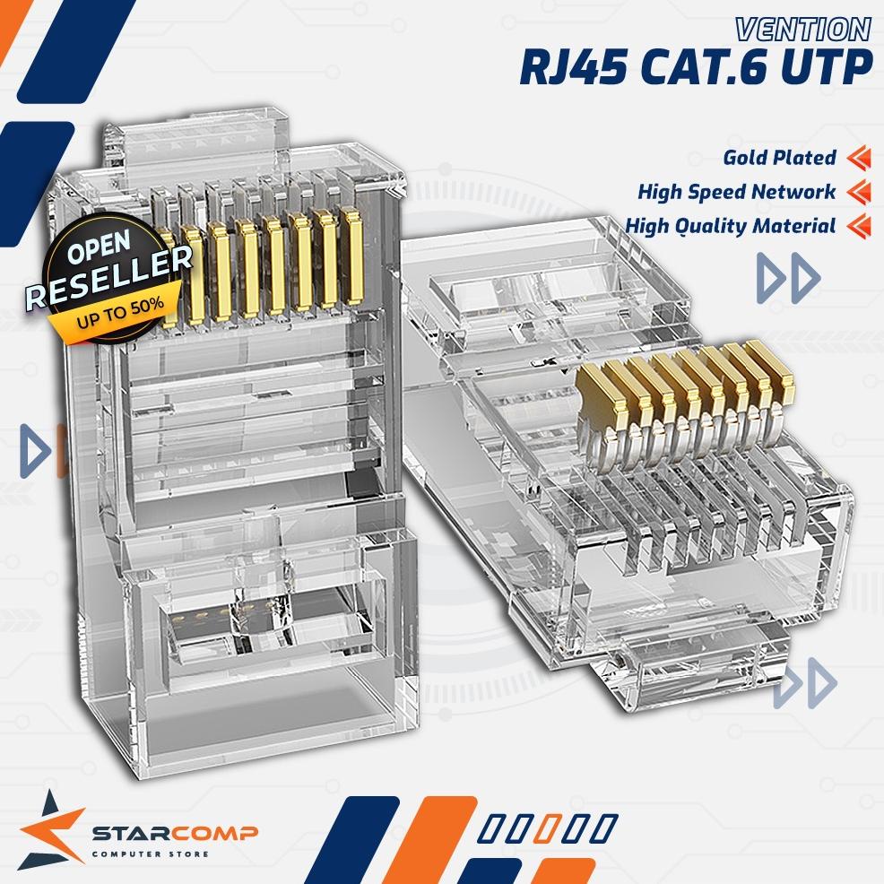RJ45 Vention IDDR0 Cat.6 Network Connector RJ45 Transparant
