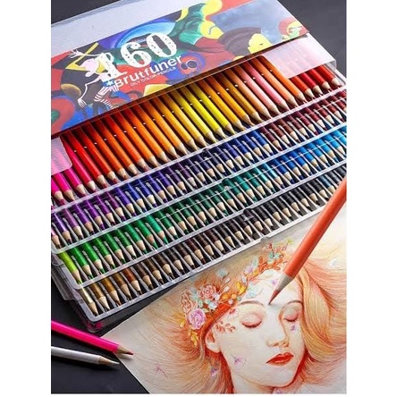 

Terlaris Brutfuner Pencil Warna/ Oil Base Pencil Artist Color Pencil Set 160Clr