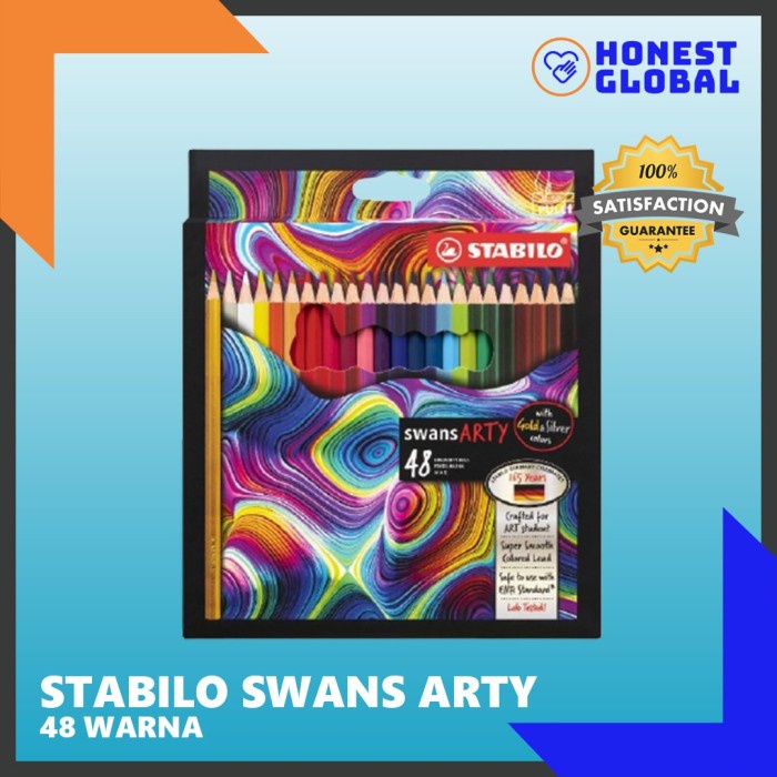 

Terlaris Stabilo Swans Arty Colored Pencils 48 Pcs / Pensil Warna Isi 48 Pcs