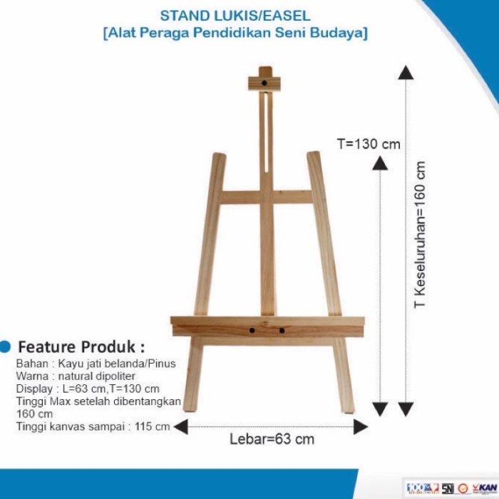 

Terlaris Stand Lukis Easel - Standart Lukis Kayu [Alat Peraga Pendidikan Seni