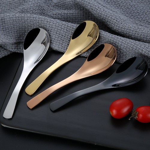 Sendok Bebek Emas Rosegold #225 Stainless Steel Soup Spoon Senduk Sup Dessert - Isi 6 pcs