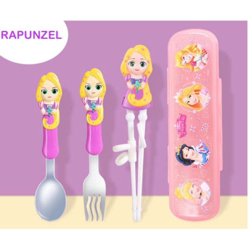 Set sendok garpu training sumpit disney