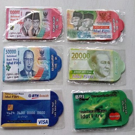 

amplop lebaran motif uang ATM